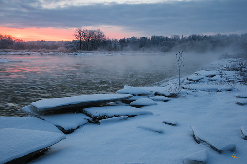 winter sunrise river grand 2013 waterlooregion