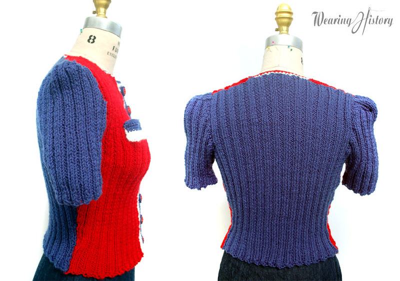 Finished Project: A 1940s Patriotic Sweater and an Update – Wearing ...