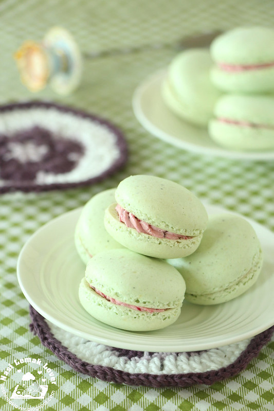 Nasi Lemak Lover: Earl Grey Macarons with Cherry Compote Buttercream