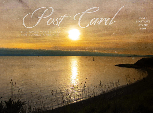 sunset pacific postcard vancouverisland salish tatot