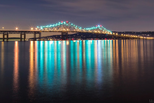 park longexposure bridge light ny newyork color reflection water night print photography lights photo scenery colorful gallery unitedstates image fineart stock scenic picture canvas hudsonriver tappanzee sleepyhollow tarrytown mikeorso deffractionspikes