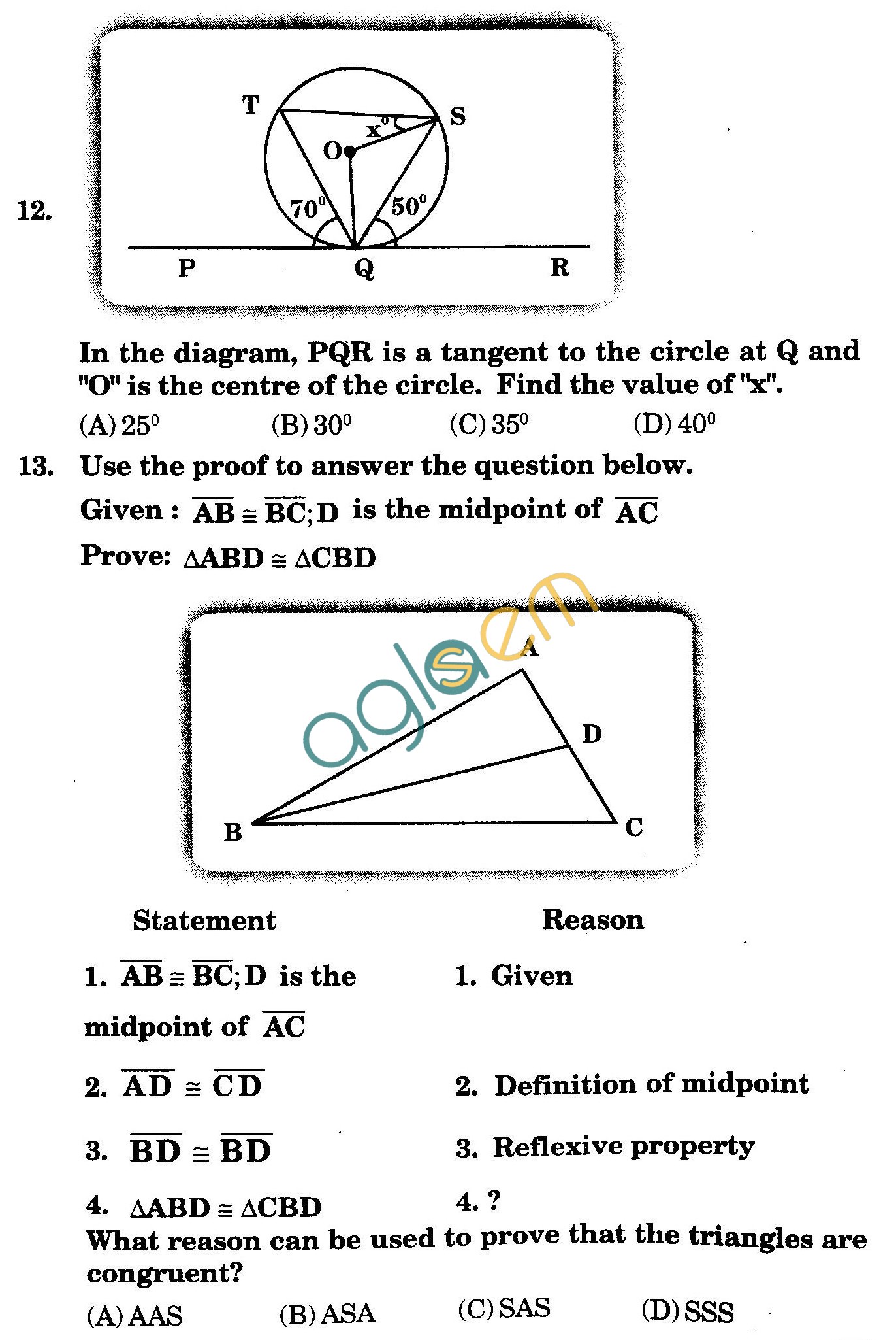NSTSE 2009 Class X Question Paper with Answers - Mathematics