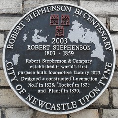 Robert Stephenson Plaque, South Street, Newcastle upon Tyne