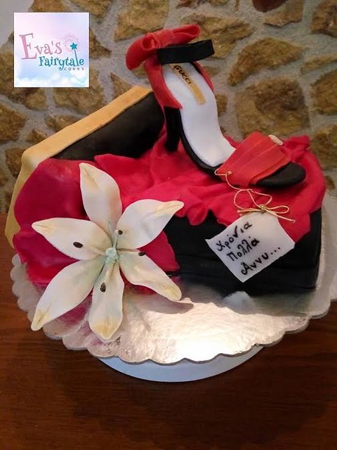 Lillium and Shoes Handmade with Sugarpaste Cake by Eva Metallinou of Eva's Fairytale Cakes