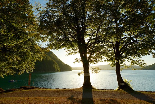 fontenu frankrijk france jura lacdechalain meer lake zonsondergang camping domainedechalain sunset