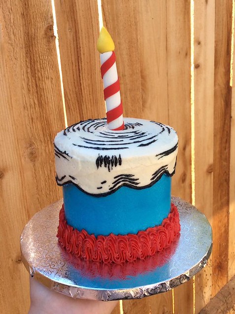 Dr. Seuss Inspired Smash Cake by Dangerously Sweet Cake Designs