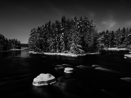 winter bw moon nature water night landscapes sweden project365 explored 2012inphotos onepicaday2012