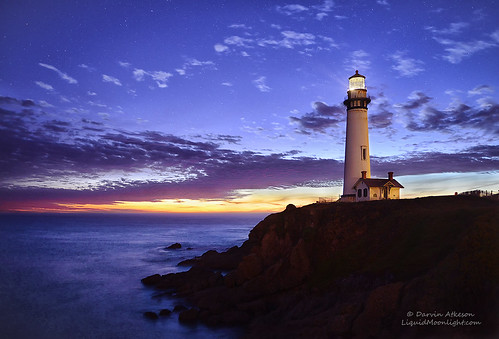 california sunset lighthouse storm beach coast twilight pacific illuminated sanmateo tallest starlight pigeonpointlighthouse darvin atkeson darv liquidmoonlightcom lynneal