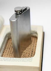 Hollow Book With Flask