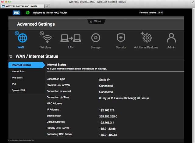 WD My Net N900 Router - Advanced Settings