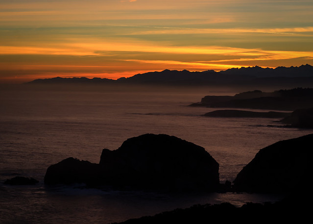 Sunrise from Cabo Peñas, Asturias