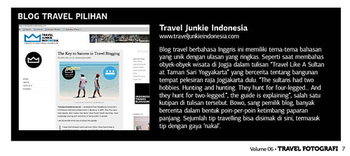 [Review] Travel Junkie Indonesia in Travel Fotografi Magazine