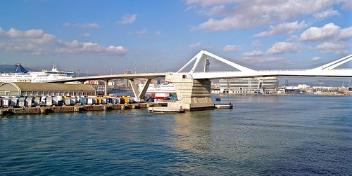 Barcelona port bridge