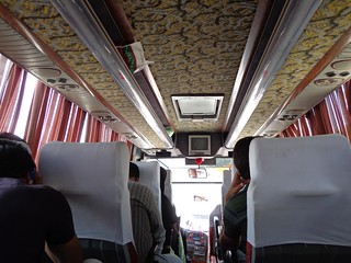 Interior do autocarro para Yazd