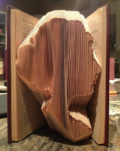 Folded Book Jane Austen Silhouette