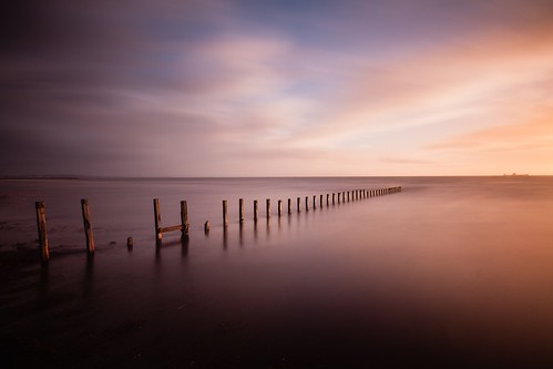 longexposure sunset seascape beach coast scotland groynes ayrshire stevenston ayrshirecoast