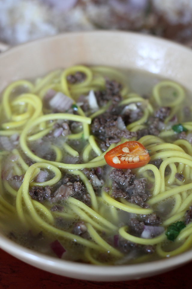 Beef thukpa noodle soup