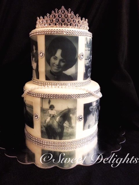 Edible picture cake made for a 60th birthday party by Krystal Haak of Sweet Delights