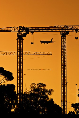sunset nikon crane aeroplane adelaide southaustralia