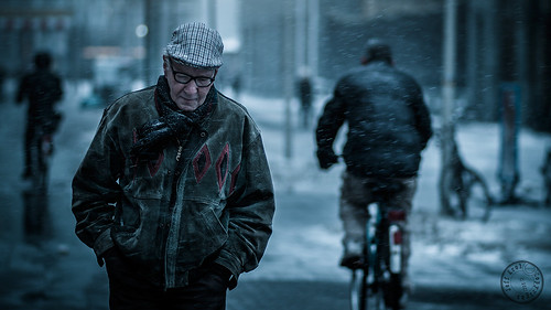 street old winter urban snow man cold netherlands hat canon eos glasses wind bokeh candid streetphotography freezing 85mm denhaag f18 cinematic tough thehague hardened toughasnails 2013 ef85mmf18usm img0486 60d canon60d jeffkrol