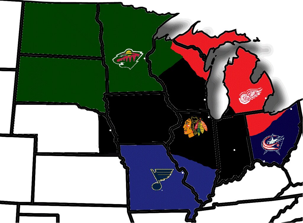Midwest Hockey Map