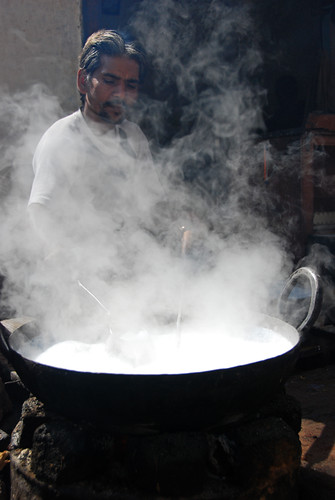 boiling milk for Chai