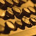 Closeup of the cardboard typewriter by Hio Oih