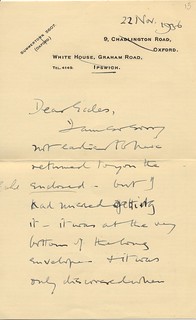 Sherrington to Eccles - 22 November 1936