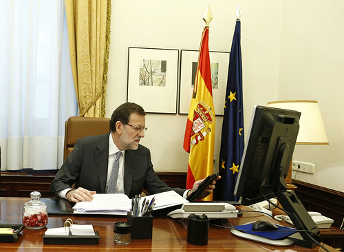 Rajoy en su despacho