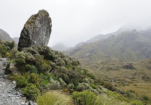 newzealand mountains rock stone trek track path walk hike alpine nz milfordsound monolith tramp routeburn routeburntrack abihuxtable