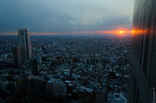 city urban architecture tokyo shinjuku japon sunsetsunrise urbain enville levercoucherdesoleil