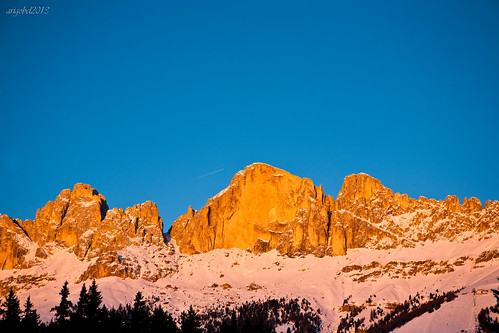 sunset italy mountain snow nature tramonto natura neve montagna dolomiti rosengarten catinaccio trentinoaltoadige