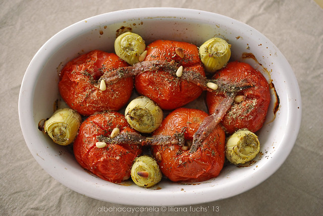 Albahaca y Canela: Si la vida te da tomates... Tomates asados a la