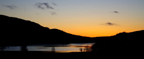 water silhouette sunrise dawn scotland loch lochachray jimbell pentaxk5