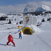 Zábavný dětský slalom s tunely podél vleku Euro