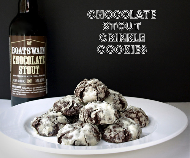 Chocolate Stout Crinkle Cookies