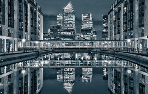 uk london architecture night photoshop reflections docklands canarywharf riverthames rotherhithe hdr canonef24105mmf4l canonphotography 2013 canon5dmarkii oloneohdr hiltonlondondocklandsriverside