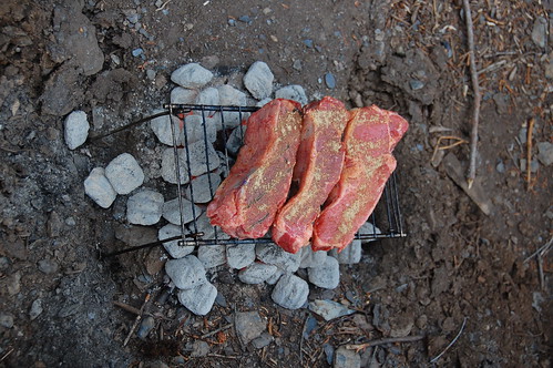 Campfire steaks