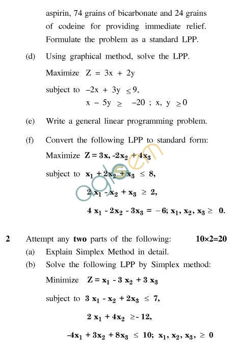 UPTU B.Tech Question Papers - EE-025-Operations Research