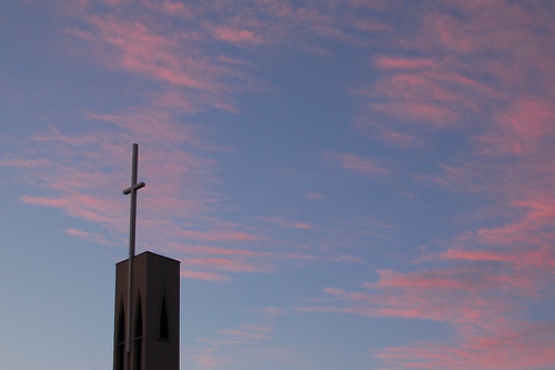 sunset sky oklahoma church clouds cross norman ok