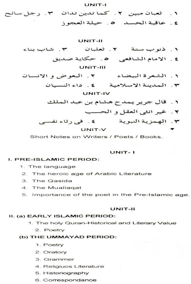 AMU Syllabus  - Social Science - B. Ed. (Arabic)