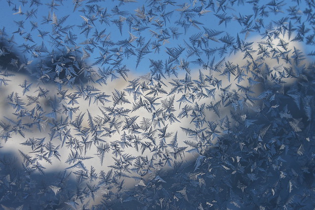 Ice crystals on our Gokyo bedroom window