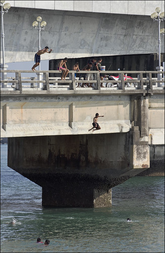 Kids Jumping at Sarasin Bridge