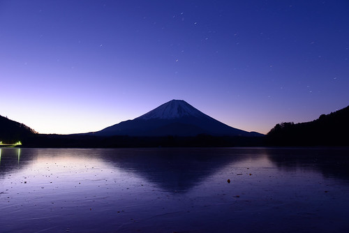 morning mountain lake sunrise fuji 日本 山梨県 shojiko 南都留郡