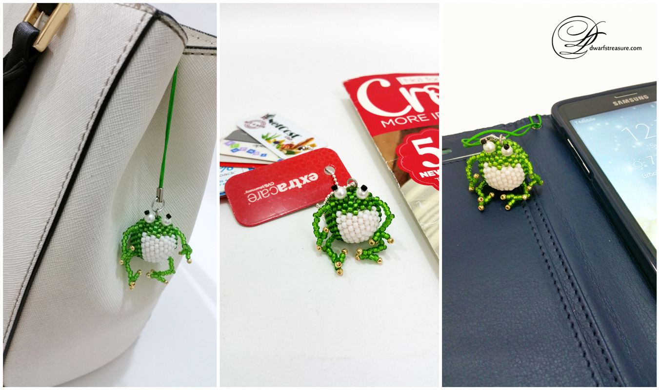 Unique beaded frog accessories for charming personal stuff