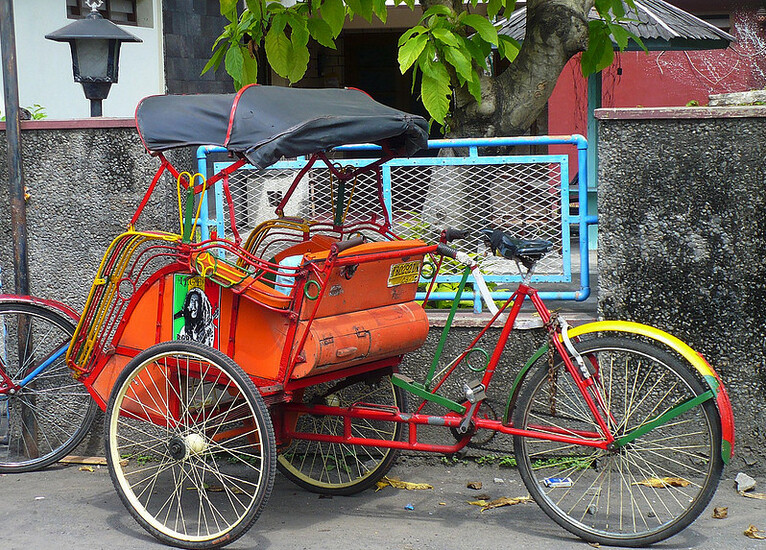 Tricycle de Yogyakarta (Java)