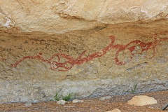 ancient rock drawings, Takiroa Rock Art Site, Waitaki District, Canterbury, New Zealand 5