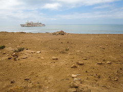 Shipwreck in Tarfaya, Sahara
