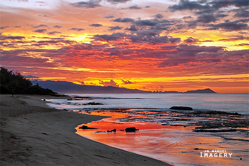 beach beautiful sunrise hawaii colorful oahu gorgeous magic skyward goldenhour barberspoint kapolei