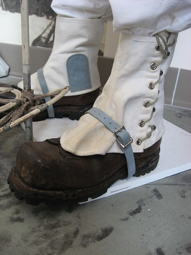 snowshoe gaiters on display at Thunderbolt Ski Museum